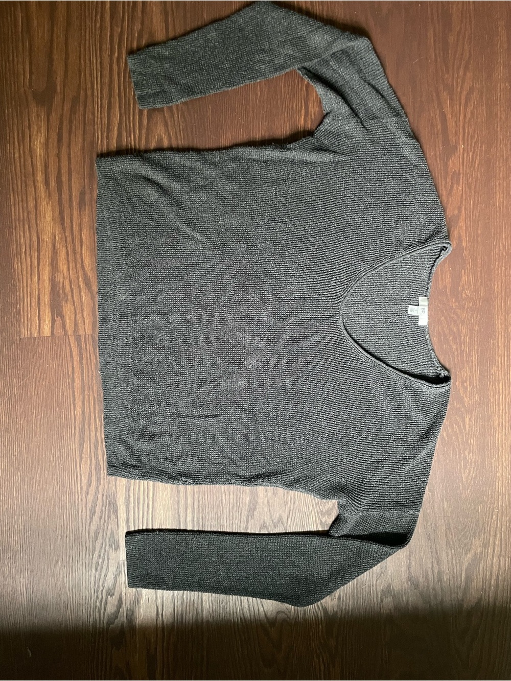 bp Charcoal Ribbed V-Neck Sweater